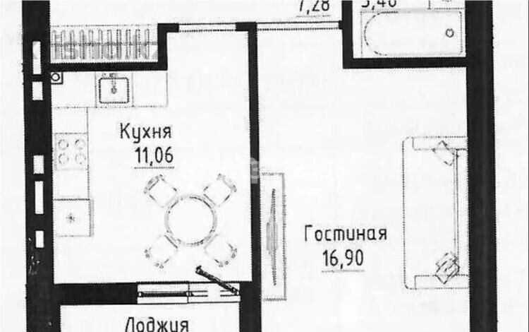 Продажа 1-комнатной квартиры, 40.54 м² - Продажа однокомнатных квартир в р-не Нура Астаны - страница 39 фото 1 из 1
