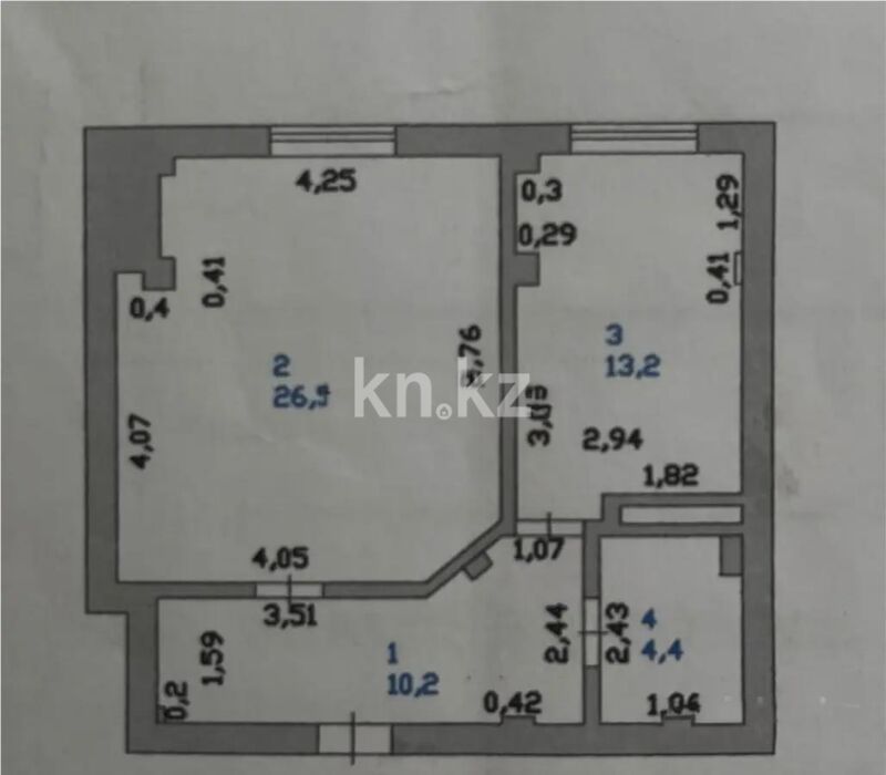 Продажа 1-комнатной квартиры, 50 м² - Продажа однокомнатных квартир в р-не Алматы Астаны - страница 15 фото 1 из 1