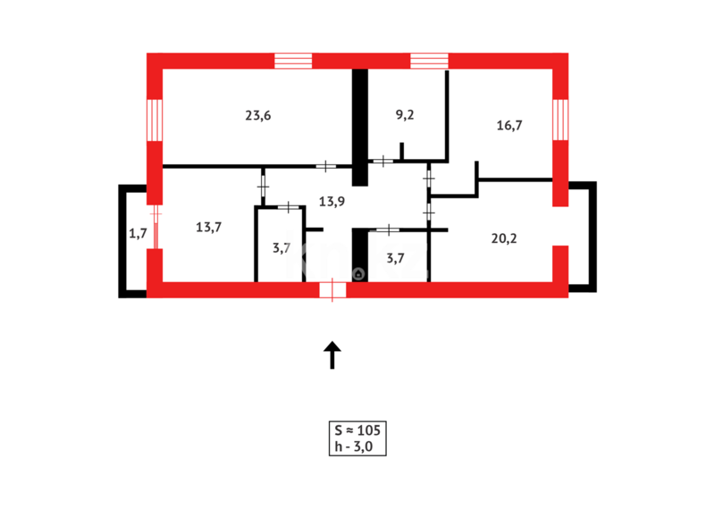 Продажа 4-комнатной квартиры, 105 м² - Продажа четырехкомнатных квартир в кирпичном доме в Караганде - страница 4 фото 16 из 16