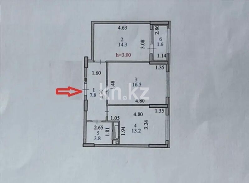 Продажа 2-комнатной квартиры, 59 м² - Продажа двухкомнатных квартир в р-не Нура Астаны фото 3 из 3