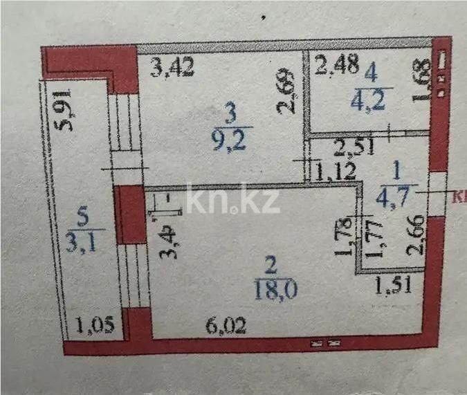 Продажа 1-комнатной квартиры, 39.2 м² - Продажа квартир в монолитно-каркасном доме в Казахстане - страница 24 фото 4 из 4