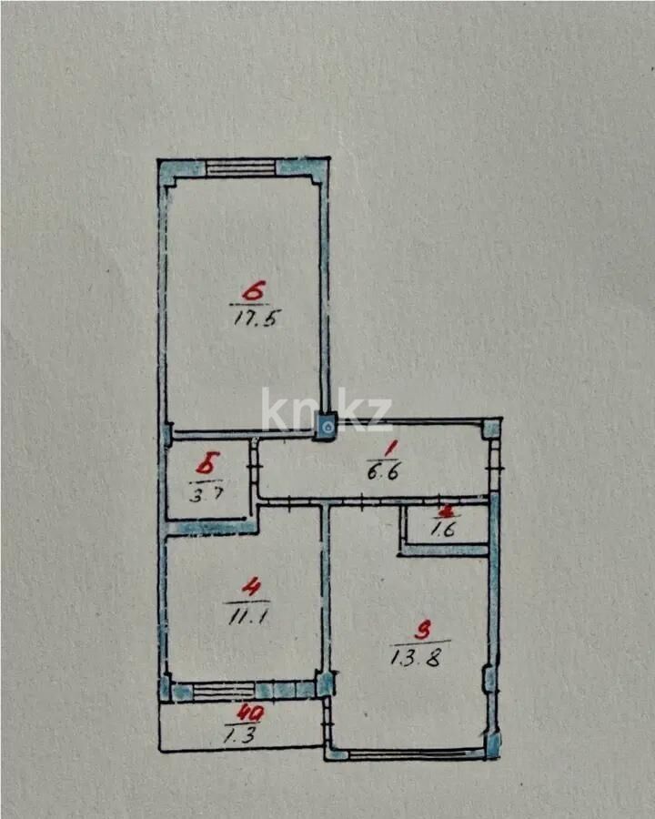 Продажа 2-комнатной квартиры, 55.6 м² - Продажа квартир в Казахстане - страница 5 фото 6 из 6