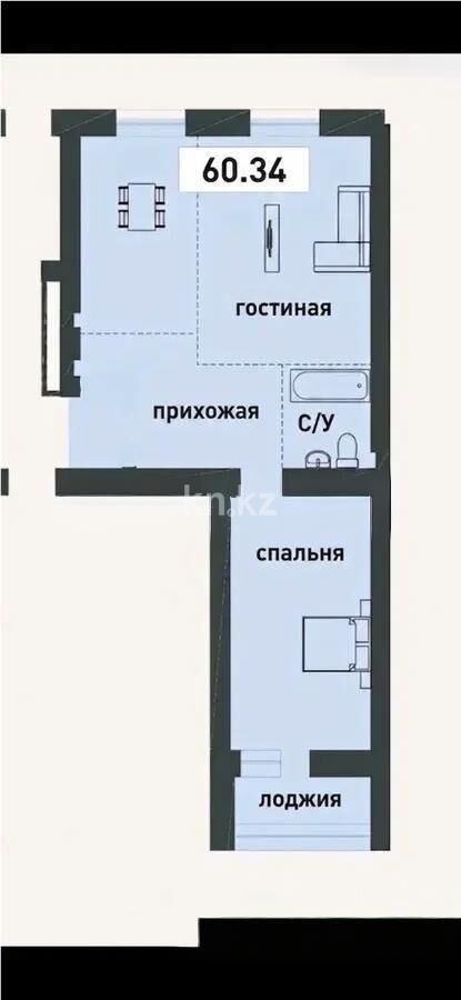 Продажа 2-комнатной квартиры, 60.34 м² - Продажа двухкомнатных квартир в р-не Сарайшык Астаны - страница 18 фото 1 из 1