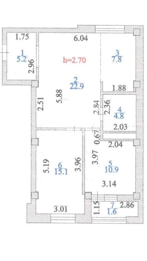 Продажа 3-комнатной квартиры, 69 м² - Продажа трехкомнатных квартир в блочном доме в Казахстане - страница 36 фото 5 из 5