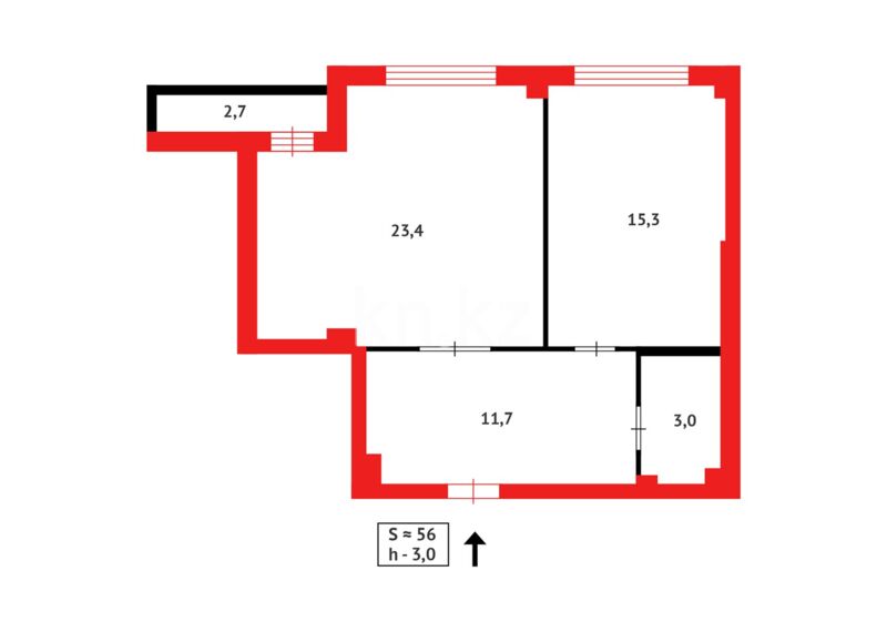 Продажа 1-комнатной квартиры, 55 м² - Продажа однокомнатных квартир в р-не Есиль Астаны фото 12 из 12
