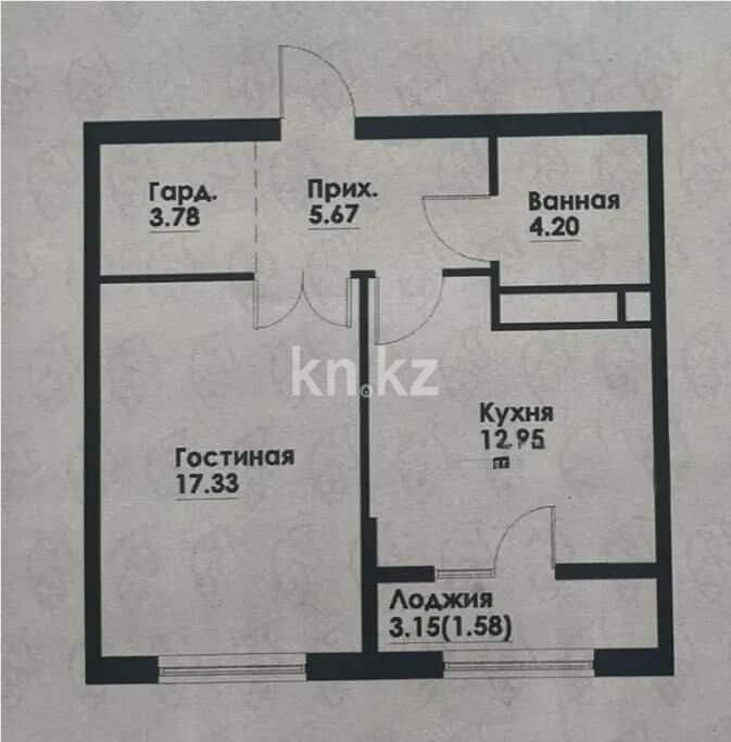 Продажа 1-комнатной квартиры, 45.51 м² - Продажа однокомнатных квартир в Алмалинском р-не Алматы - страница 13 фото 1 из 1