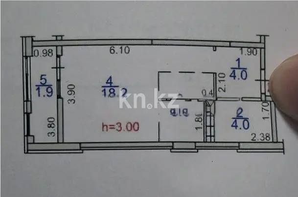 Продажа 1-комнатной квартиры, 33.71 м² - Продажа однокомнатных квартир в Ауэзовском р-не Алматы - страница 21 фото 4 из 4