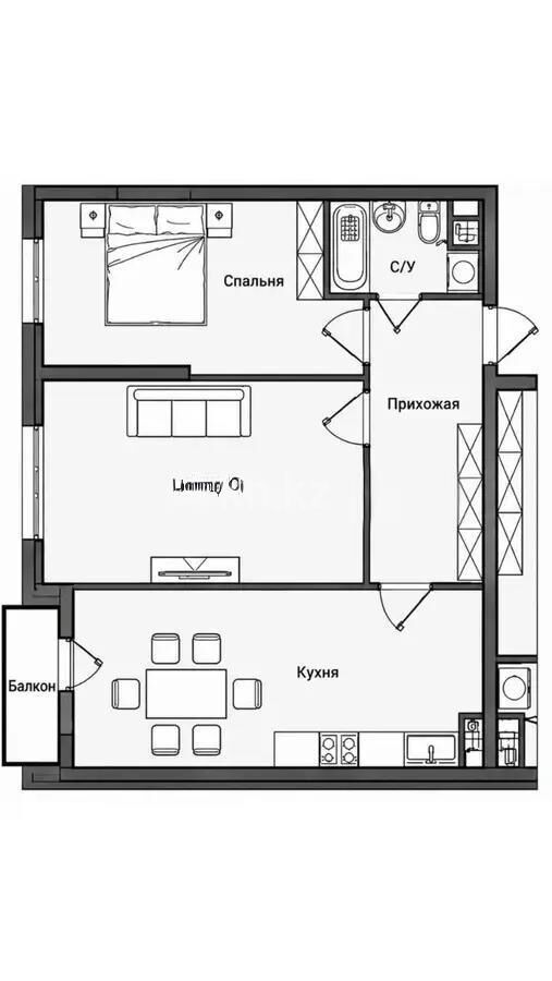 Продажа 2-комнатной квартиры, 67.6 м² - Продажа двухкомнатных квартир в Турксибском р-не Алматы - страница 18 фото 3 из 3