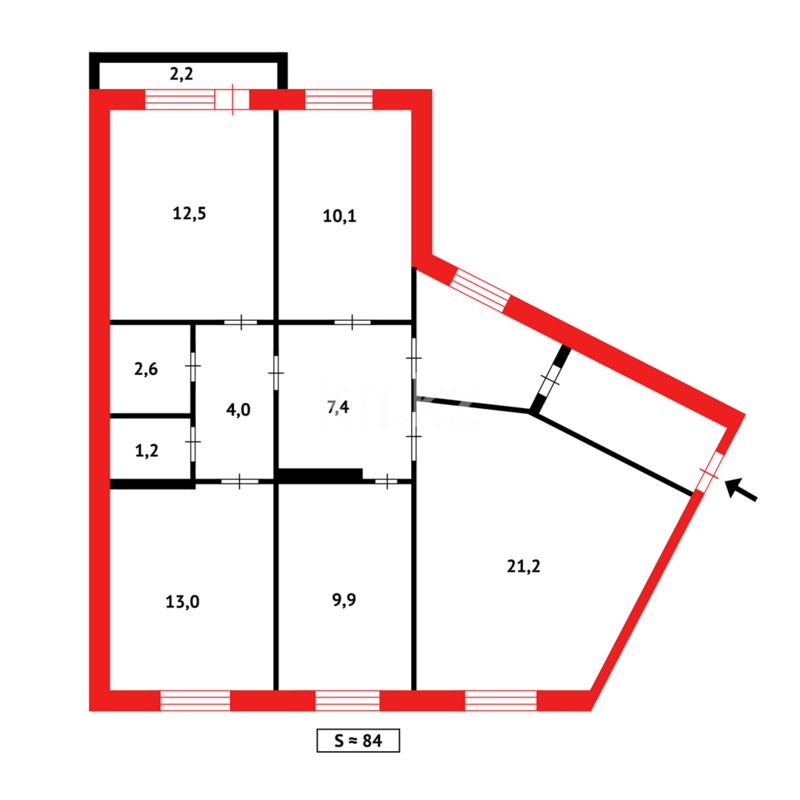 Продажа 4-комнатной квартиры, 85 м² - Продажа квартир в панельном доме в Казахстане - страница 244 фото 15 из 15