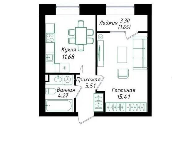 Продажа 1-комнатной квартиры, 37 м² - Продажа однокомнатных квартир в блочном доме в Казахстане - страница 50 фото 1 из 1