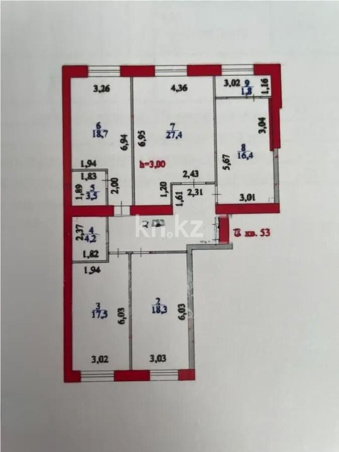 Продажа 4-комнатной квартиры, 123.3 м² - Недвижимость в Астане - страница 8 фото 1 из 1