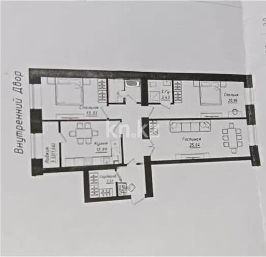 Продажа 3-комнатной квартиры, 98.1 м² - Продажа квартир в кирпичном доме в Астане - страница 195 фото 1 из 1