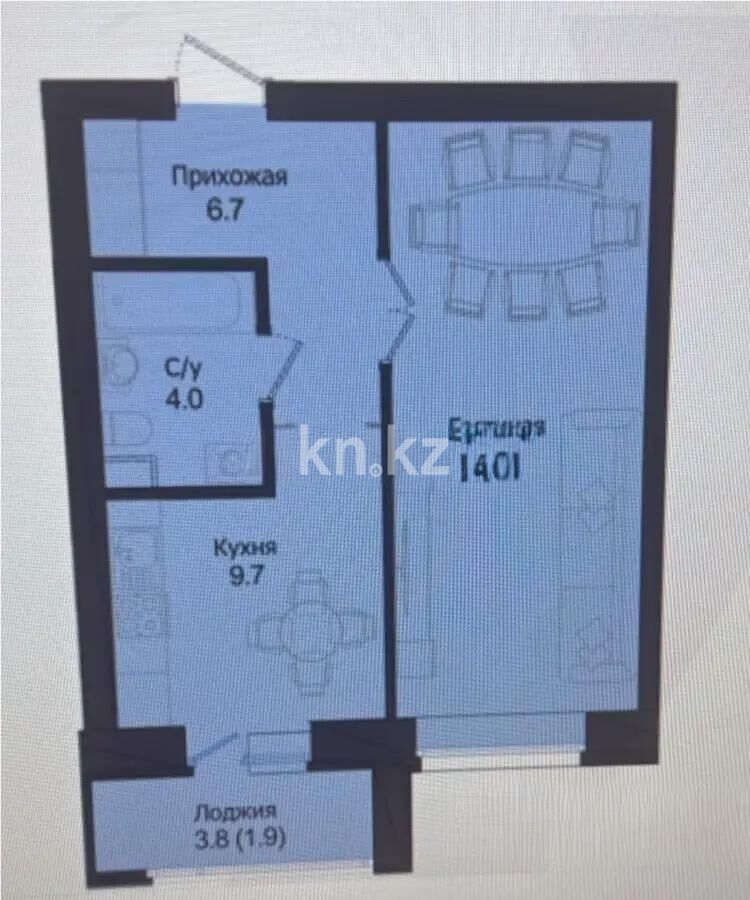 Продажа 1-комнатной квартиры, 43 м² - Продажа однокомнатных квартир в р-не Нура Астаны - страница 33 фото 1 из 1