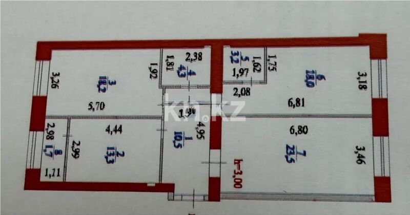 Продажа 3-комнатной квартиры, 92.7 м² - Продажа квартир в кирпичном доме в Астане - страница 41 фото 1 из 1