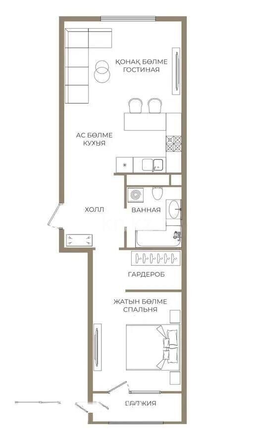 Продажа 2-комнатной квартиры, 58 м² - Продажа недвижимости в Алматы - страница 14 фото 1 из 1