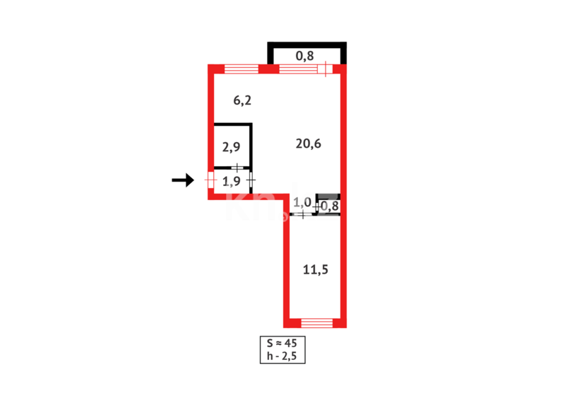 Продажа 2-комнатной квартиры, 44 м² - Недвижимость в Темиртау - страница 34 фото 7 из 7