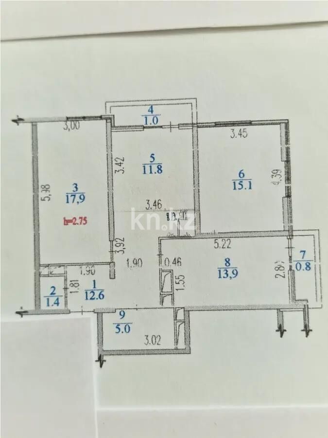 Продажа 3-комнатной квартиры, 79.2 м² - Продажа трехкомнатных квартир в Бостандыкском р-не Алматы - страница 32 фото 6 из 6