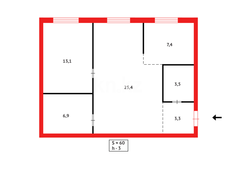 Продажа 2-комнатной квартиры, 59 м² - Продажа двухкомнатных квартир в Городе Караганды - страница 12 фото 16 из 16