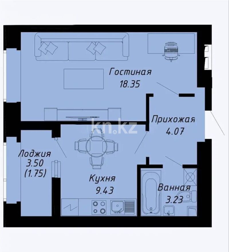 Продажа 1-комнатной квартиры, 36.83 м² - Продажа недвижимости в Астане - страница 7 фото 1 из 1