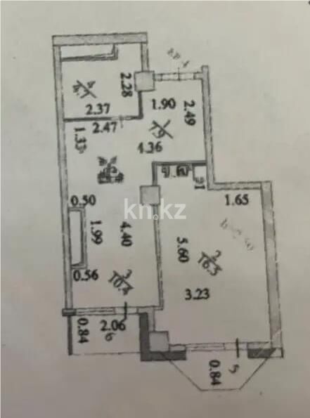 Продажа 1-комнатной квартиры, 40.9 м² - Продажа квартир в монолитно-каркасном доме в Казахстане - страница 5 фото 3 из 3