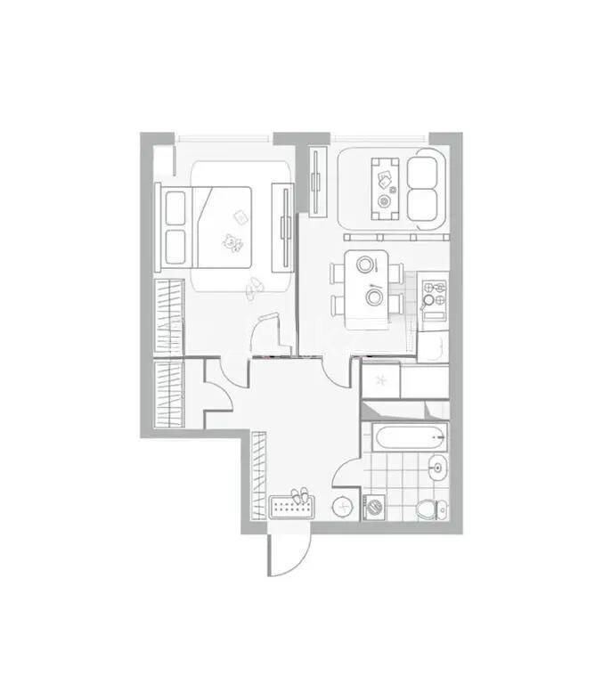 Продажа 1-комнатной квартиры, 46 м² - Продажа квартир в новостройках Алматы - страница 3 фото 1 из 1