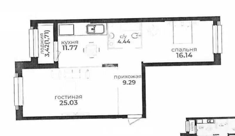 Продажа 2-комнатной квартиры, 68.38 м² - Продажа двухкомнатных квартир от собственников в Астане - страница 58 фото 6 из 6