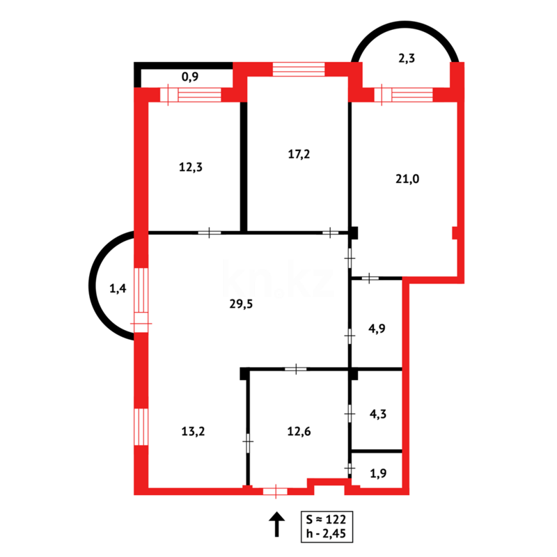 Продажа 4-комнатной квартиры, 121.5 м² - Продажа квартир в блочном доме в Астане - страница 177 фото 15 из 15
