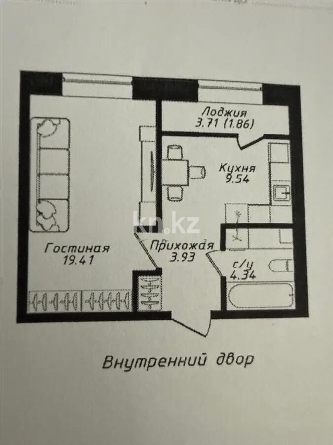 Продажа 1-комнатной квартиры, 40 м² - Продажа квартир в Казахстане - страница 51 фото 1 из 1