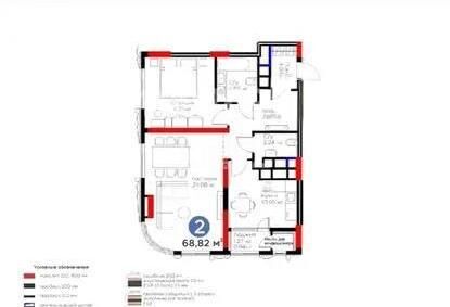 Продажа 2-комнатной квартиры, 69 м² - Продажа двухкомнатных квартир в блочном доме в Астане - страница 52 фото 1 из 1