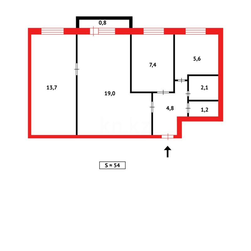 Продажа 3-комнатной квартиры, 54 м² - Продажа квартир в кирпичном доме в Казахстане - страница 61 фото 17 из 17