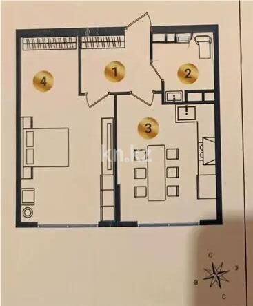 Продажа 1-комнатной квартиры, 46.51 м² - Продажа квартир в новостройках Алматы фото 1 из 1