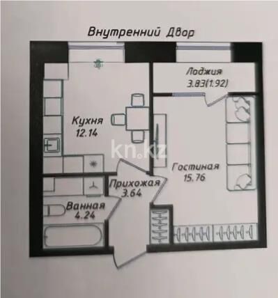 Продажа 1-комнатной квартиры, 38 м² - Продажа однокомнатных квартир в р-не Нура Астаны - страница 34 фото 1 из 1