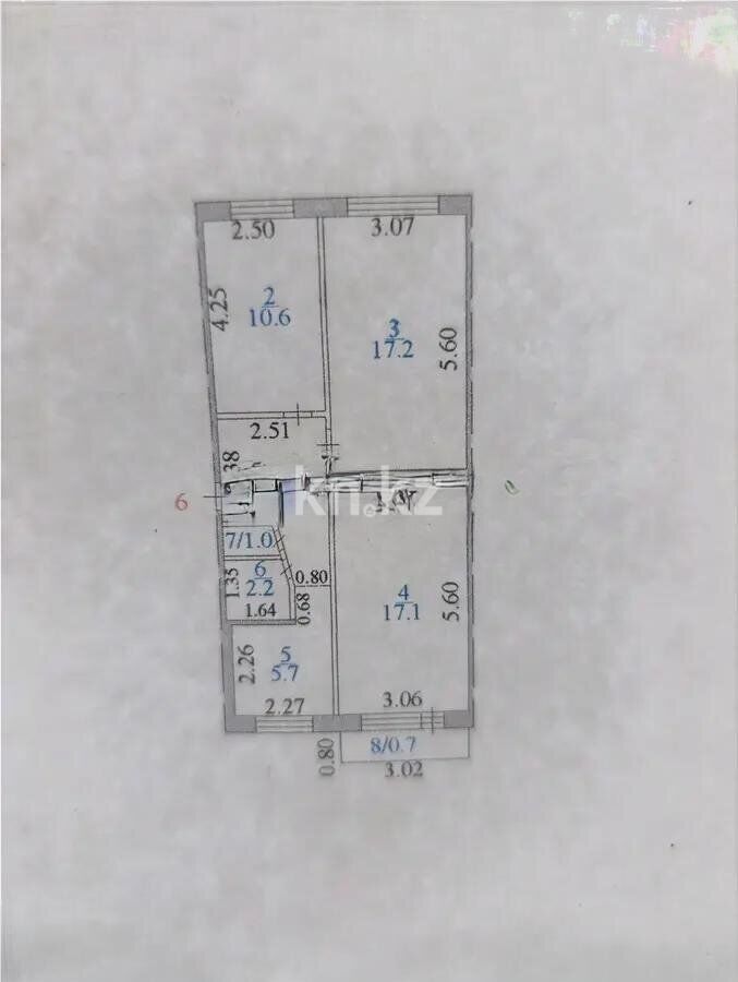 Продажа 3-комнатной квартиры, 62 м² - Продажа трехкомнатных квартир в панельном доме в Караганде фото 9 из 9