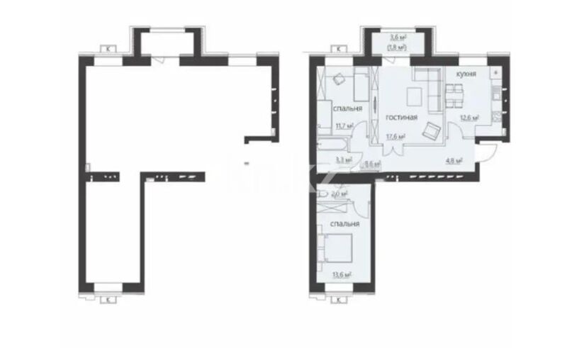 Продажа 3-комнатной квартиры, 78 м² - Продажа квартир в Караганде - страница 13 фото 1 из 1