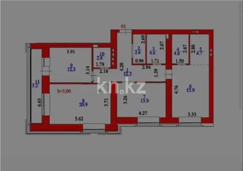Продажа 3-комнатной квартиры, 100 м² - Продажа квартир в кирпичном доме в Казахстане - страница 252 фото 1 из 1