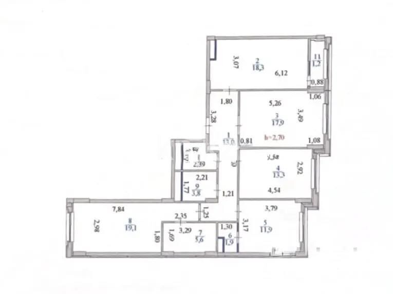 Продажа 4-комнатной квартиры, 109.3 м² - Продажа четырехкомнатных квартир в блочном доме в Казахстане - страница 10 фото 9 из 9