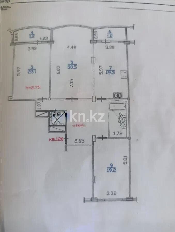 Продажа 3-комнатной квартиры, 122.6 м² - Продажа квартир в Алматы - страница 61 фото 3 из 3