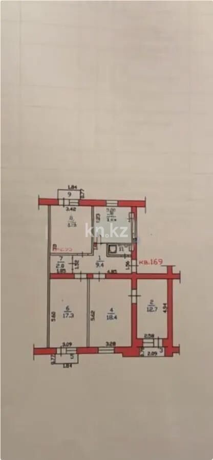Продажа 4-комнатной квартиры, 83 м² - Продажа четырехкомнатных квартир в Алмалинском р-не Алматы - страница 2 фото 6 из 6
