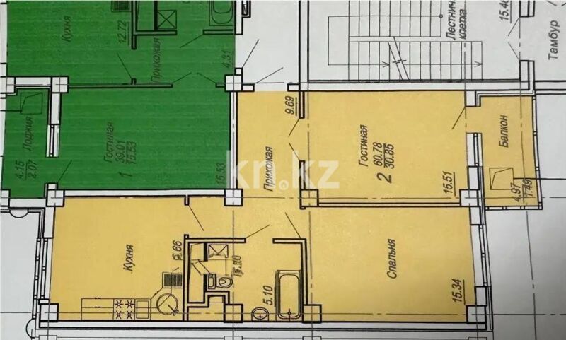 Продажа 2-комнатной квартиры, 61 м² - Продажа квартир в блочном доме в Астане - страница 171 фото 1 из 1