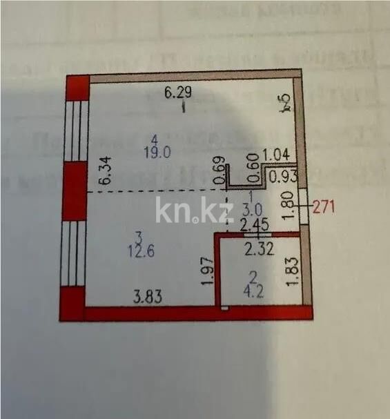 Продажа 1-комнатной квартиры, 38.8 м² - Продажа однокомнатных квартир в р-не Есиль Астаны - страница 28 фото 2 из 2