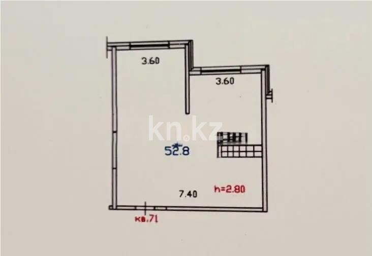 Продажа 2-комнатной квартиры, 53 м² - Продажа квартир в монолитном доме в Казахстане фото 2 из 2