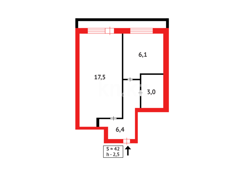 Продажа 1-комнатной квартиры, 33 м² - Продажа однокомнатных квартир в Городе Караганды - страница 6 фото 9 из 9