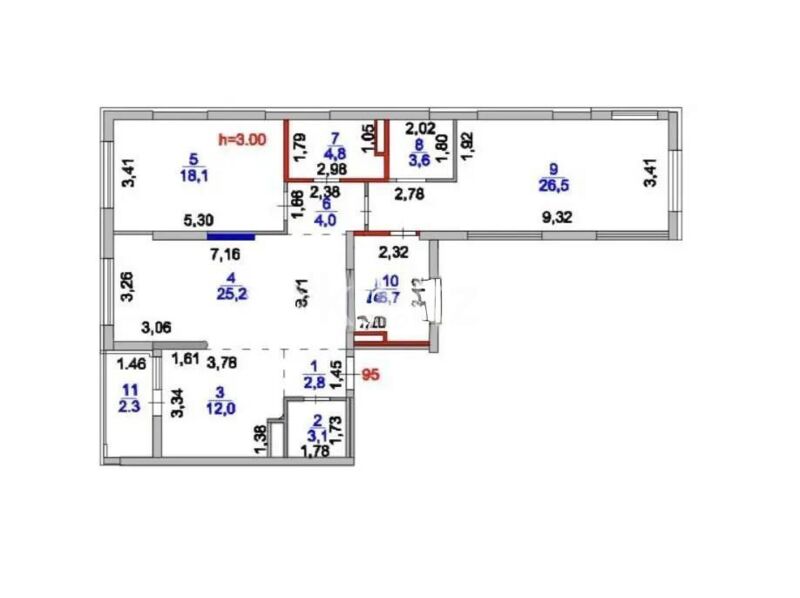 Продажа 3-комнатной квартиры, 109.1 м² - Продажа трехкомнатных квартир в монолитно-каркасном доме в Казахстане - страница 4 фото 6 из 6
