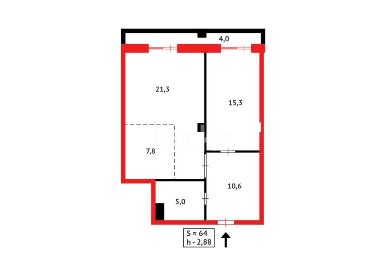 Продажа 2-комнатной квартиры, 64 м² - Продажа двухкомнатных квартир в монолитно-каркасном доме в Караганде - страница 4 фото 18 из 18