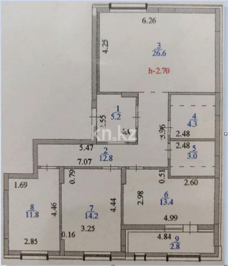 Продажа 3-комнатной квартиры, 94.1 м² - Продажа квартир в монолитно-каркасном доме в Астане - страница 121 фото 5 из 5