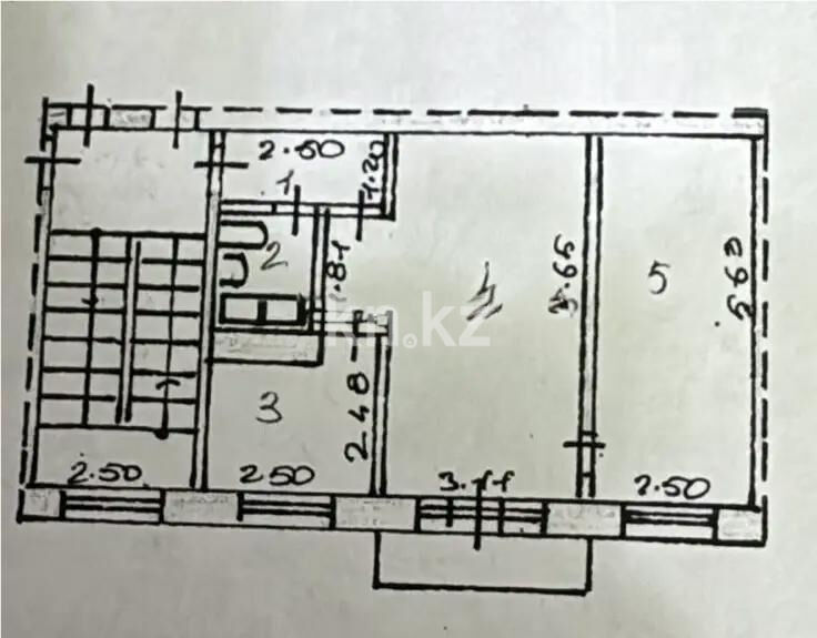 Продажа 2-комнатной квартиры, 45 м² - Продажа двухкомнатных квартир в Городе Караганды - страница 3 фото 2 из 2