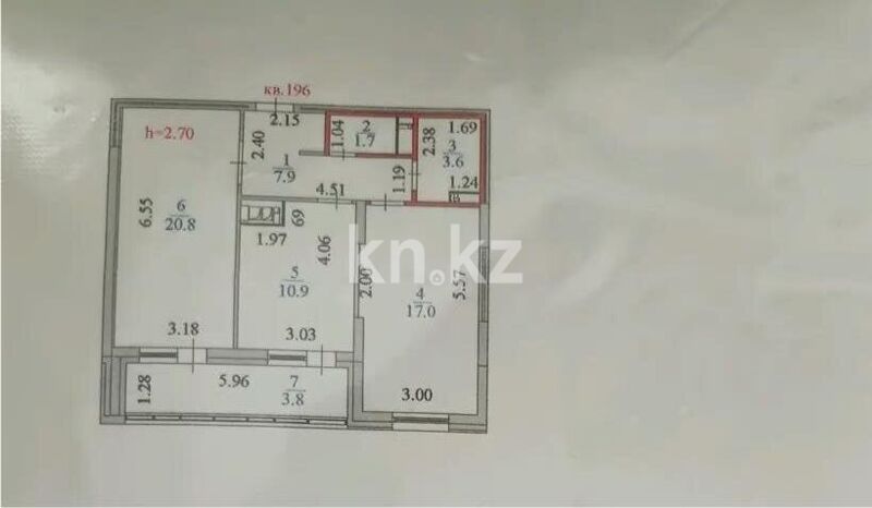 Продажа 2-комнатной квартиры, 65.7 м² - Продажа квартир в Астане - страница 4 фото 1 из 1