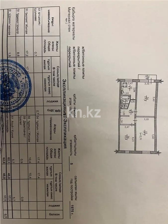 Продажа 3-комнатной квартиры, 63 м² - Продажа трехкомнатных квартир в Бостандыкском р-не Алматы - страница 36 фото 5 из 5