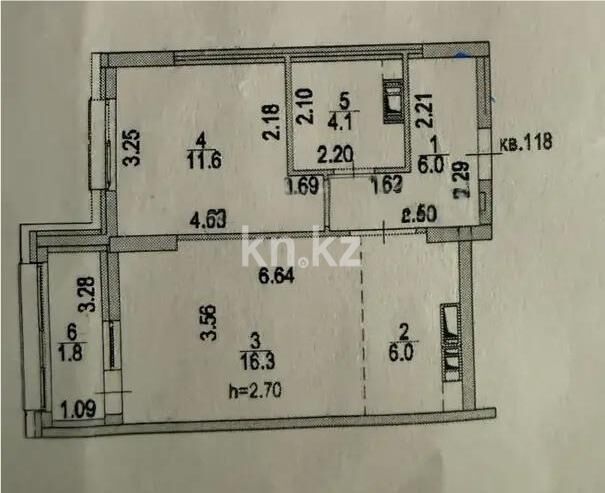 Продажа 2-комнатной квартиры, 45.8 м² - Продажа двухкомнатных квартир в блочном доме в Казахстане - страница 38 фото 1 из 1