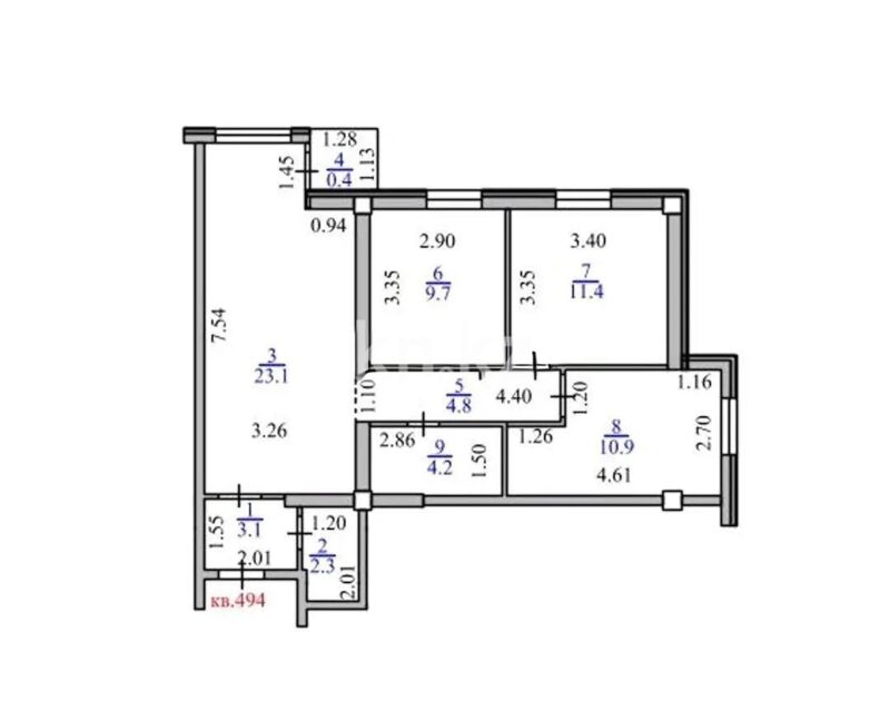 Продажа 3-комнатной квартиры, 69.6 м² - Продажа квартир в Казахстане - страница 12 фото 1 из 1
